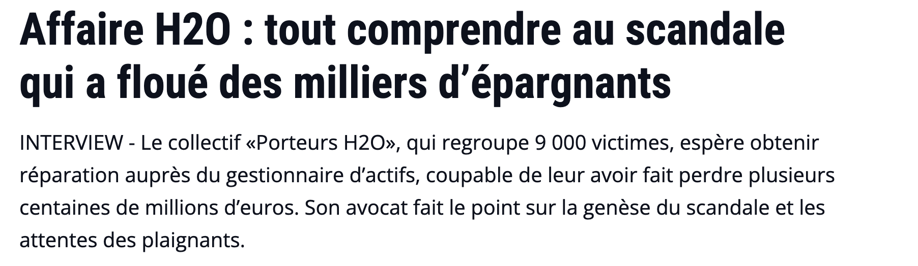 Affaire H2O